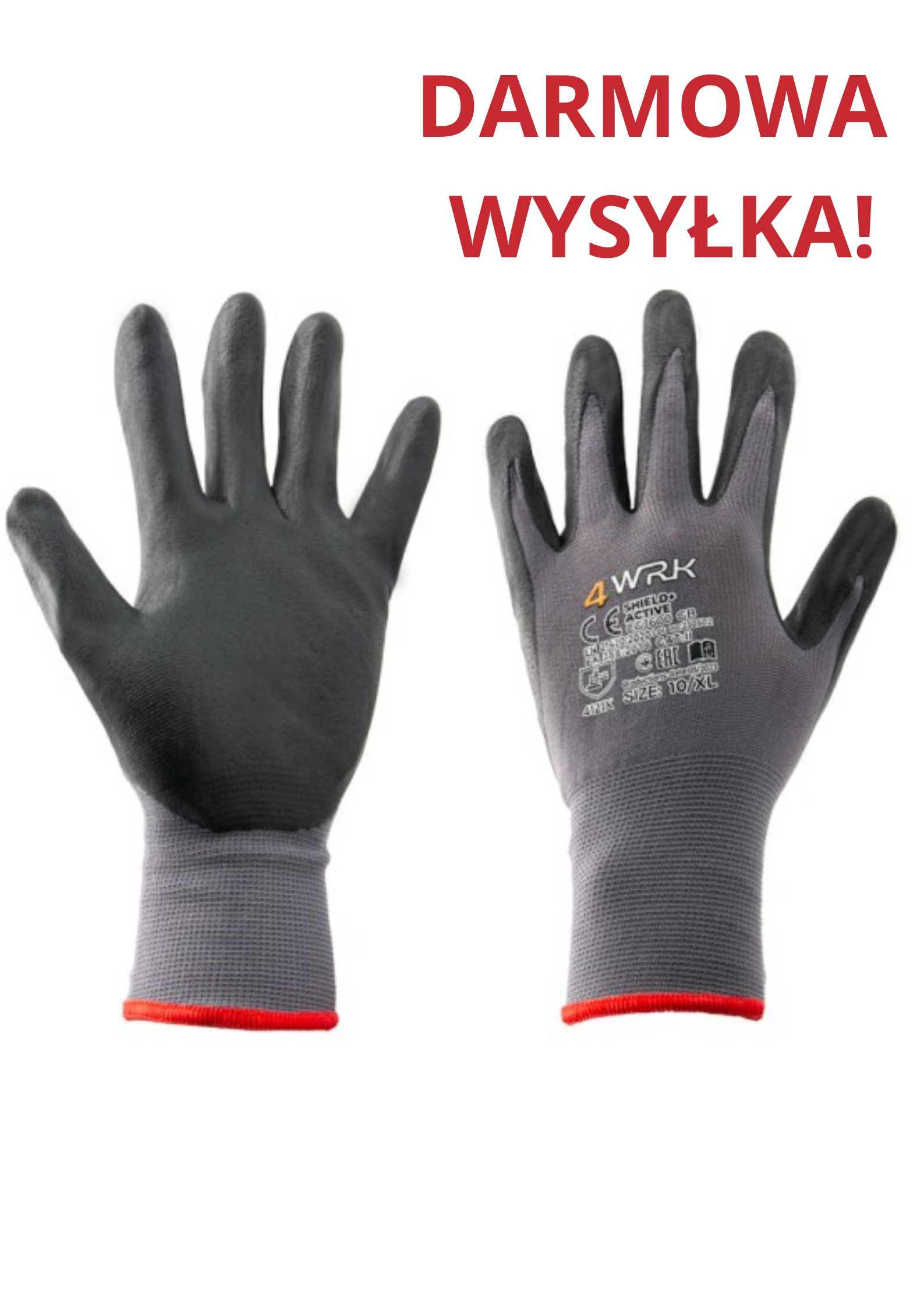 r.11/XL Rękawice SHIELD+ACTIVE  GB Robocze Nitrylowe Ochronne Warsztatowe Elastyczne Wytrzymałe