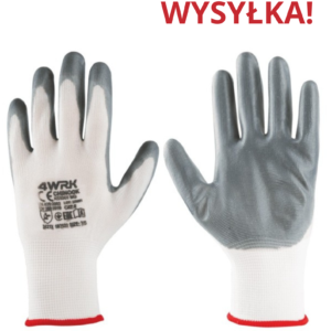 r.9/L RĘKAWICE ROBOCZE  POWLEKANE NITRYLEM SZARYM NITRYLOWE   CHINOOK 4WRK