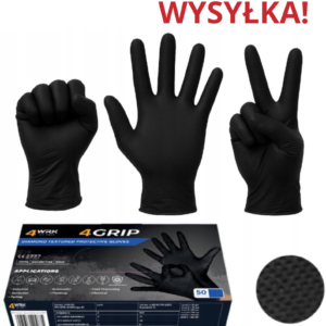 r.9/L RĘKAWICZKI NITRYLOWE  MOCNY CHWYT WARSZTATOWE 4GRIP