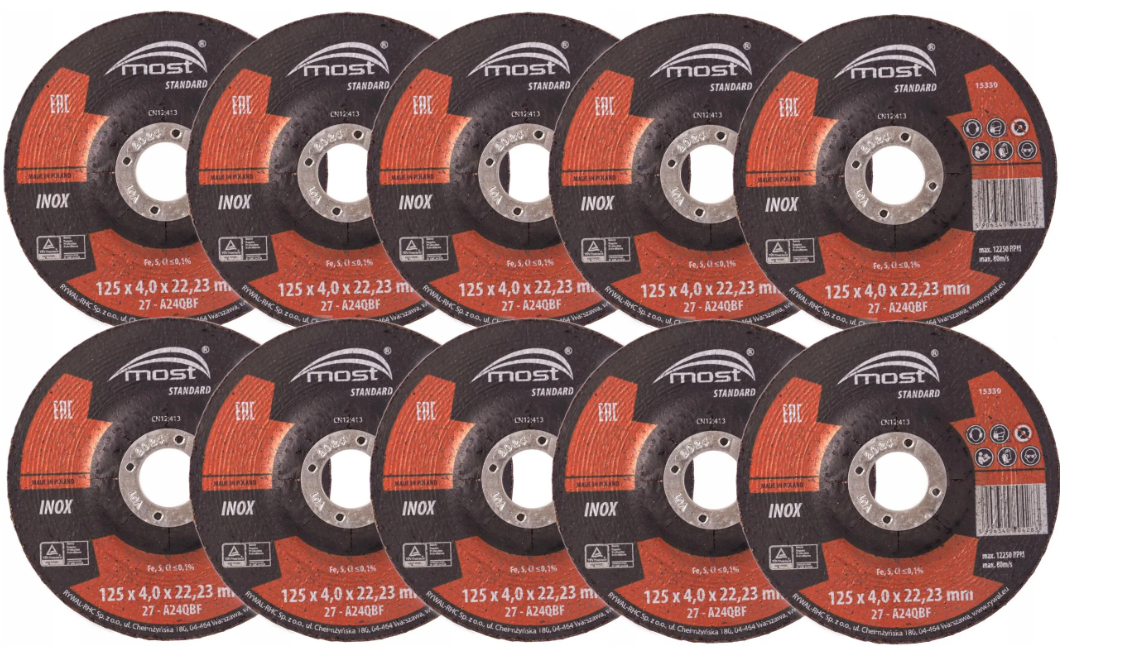 Tarcza do cięcia stali Most
  Pro 125x1,0x22,23 (1)
