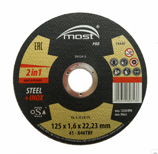 Tarcza do cięcia stali Most
  Pro 125x1,0x22,23 41