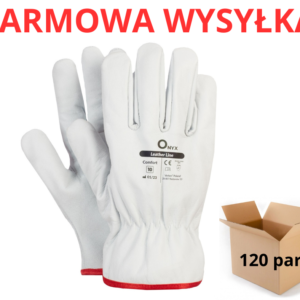 r.10/XL RĘKAWICE ROBOCZE TYPU  DRIVER WYKONANE Z KOZIEJ SKÓRY SKÓRZANE COMFORT