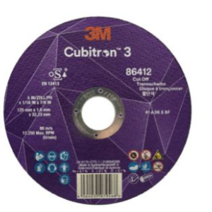 Tarcza do cięcia 3M 125x1,6x22  Cubitron 3  86412