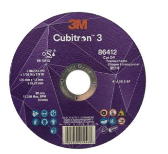 Tarcza do cięcia 3M 125x1,6x22  Cubitron 3  86412