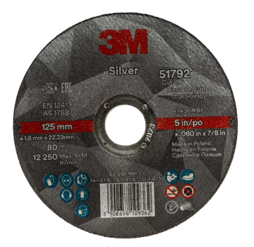 Tarcza do cięcia 3M™ 51792  Silver T41 125x1,6x22 mm