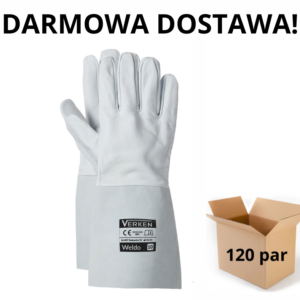r.10/XL Rękawice spawalnicze  MIĘKKIE kozia skóra TIG MIG Verken Weldo 120par